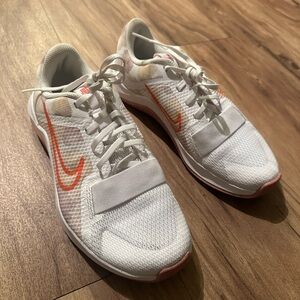 Nike Women's White and Orange Sneakers